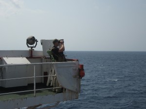 On watch in the Gulf of Aden / Indian Ocean